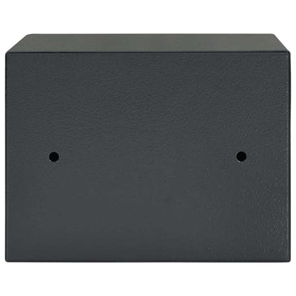 vidaXL Safe Box with Lock Dark grey 23 x 17 x 17 cm Steel