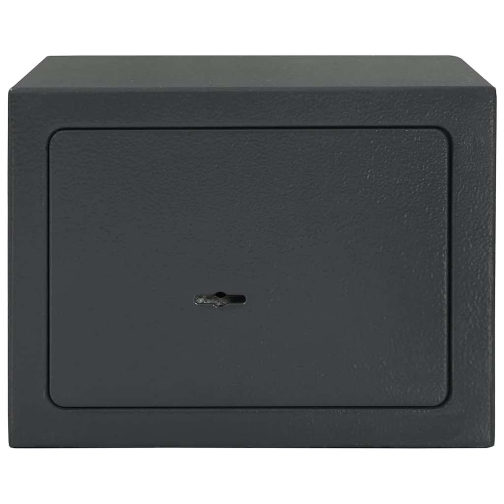 vidaXL Safe Box with Lock Dark grey 23 x 17 x 17 cm Steel