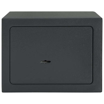 vidaXL Safe Box with Lock Dark grey 23 x 17 x 17 cm Steel