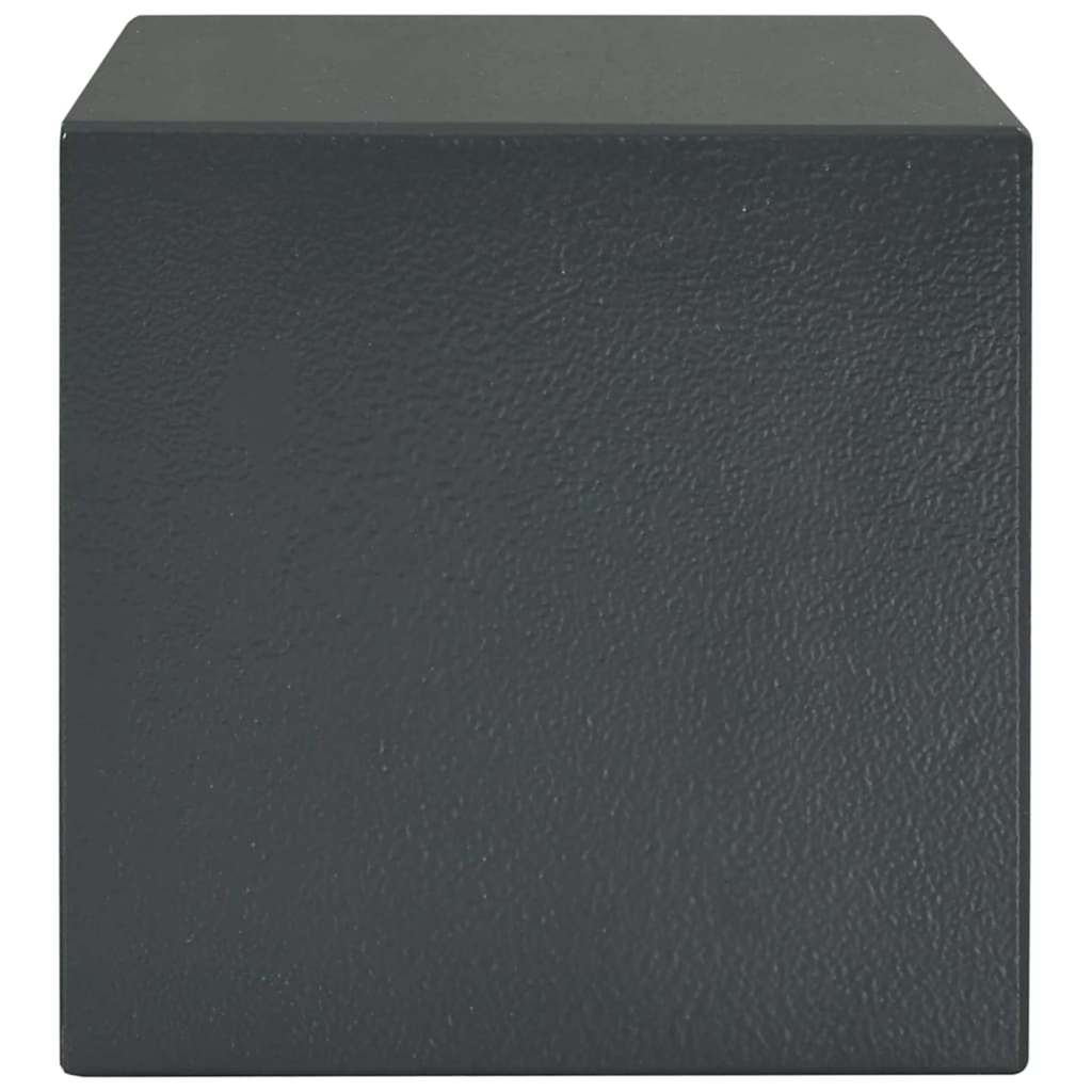 vidaXL Safe Box with Lock Dark grey 23 x 17 x 17 cm Steel