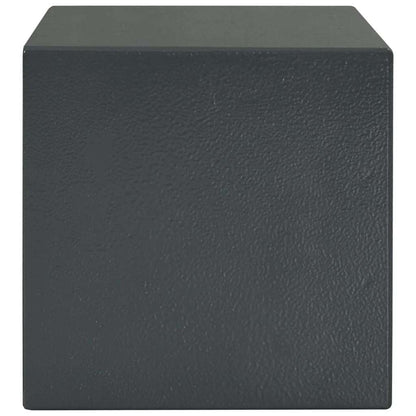 vidaXL Safe Box with Lock Dark grey 23 x 17 x 17 cm Steel