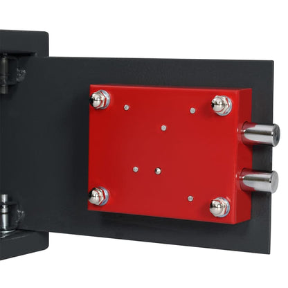 vidaXL Safe Box with Lock Dark grey 31 x 20 x 20 cm Steel