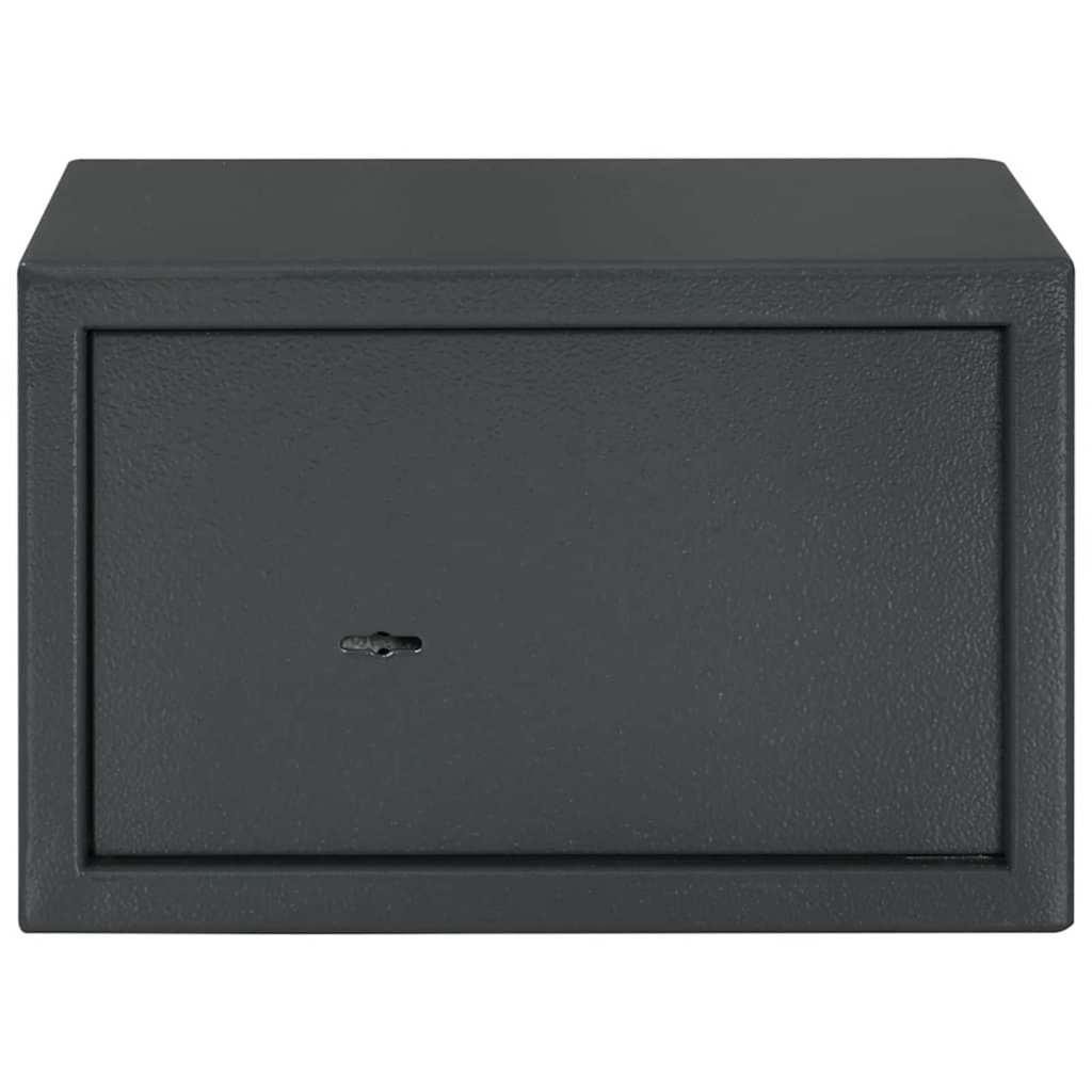 vidaXL Safe Box with Lock Dark grey 31 x 20 x 20 cm Steel