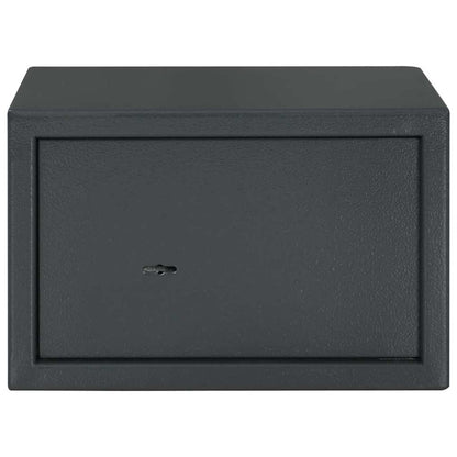 vidaXL Safe Box with Lock Dark grey 31 x 20 x 20 cm Steel