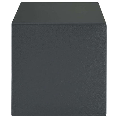 vidaXL Safe Box with Lock Dark grey 31 x 20 x 20 cm Steel