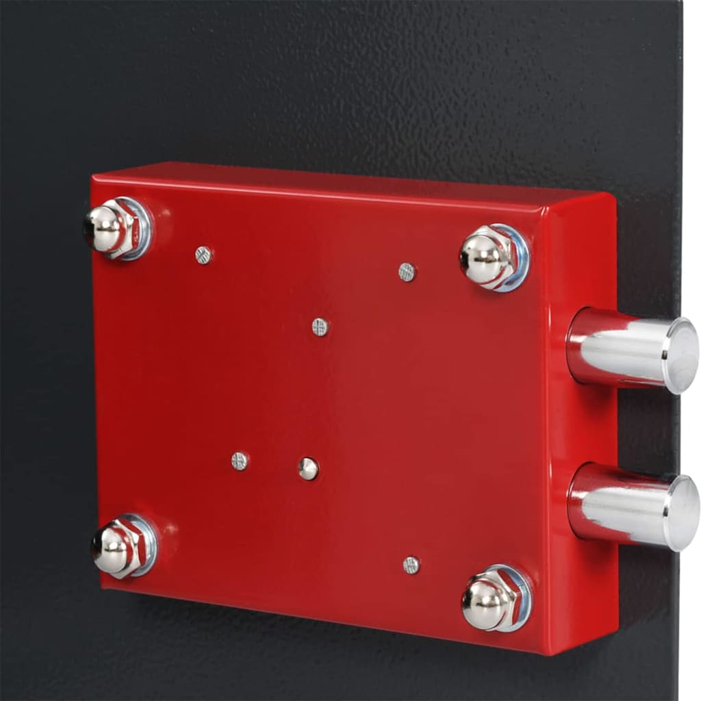 vidaXL Safe Box with Lock Dark grey 35 x 25 x 25 cm Steel
