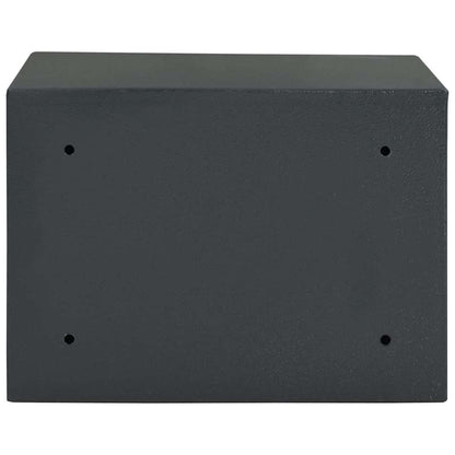 vidaXL Safe Box with Lock Dark grey 35 x 25 x 25 cm Steel