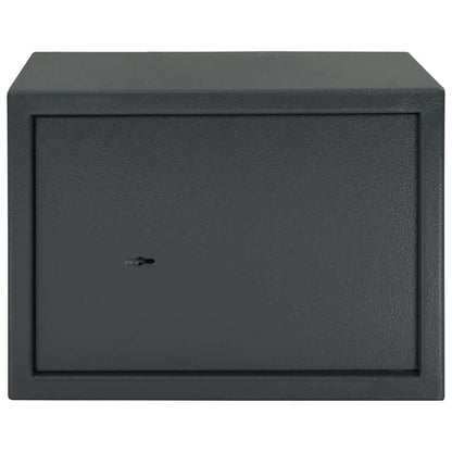 vidaXL Safe Box with Lock Dark grey 35 x 25 x 25 cm Steel