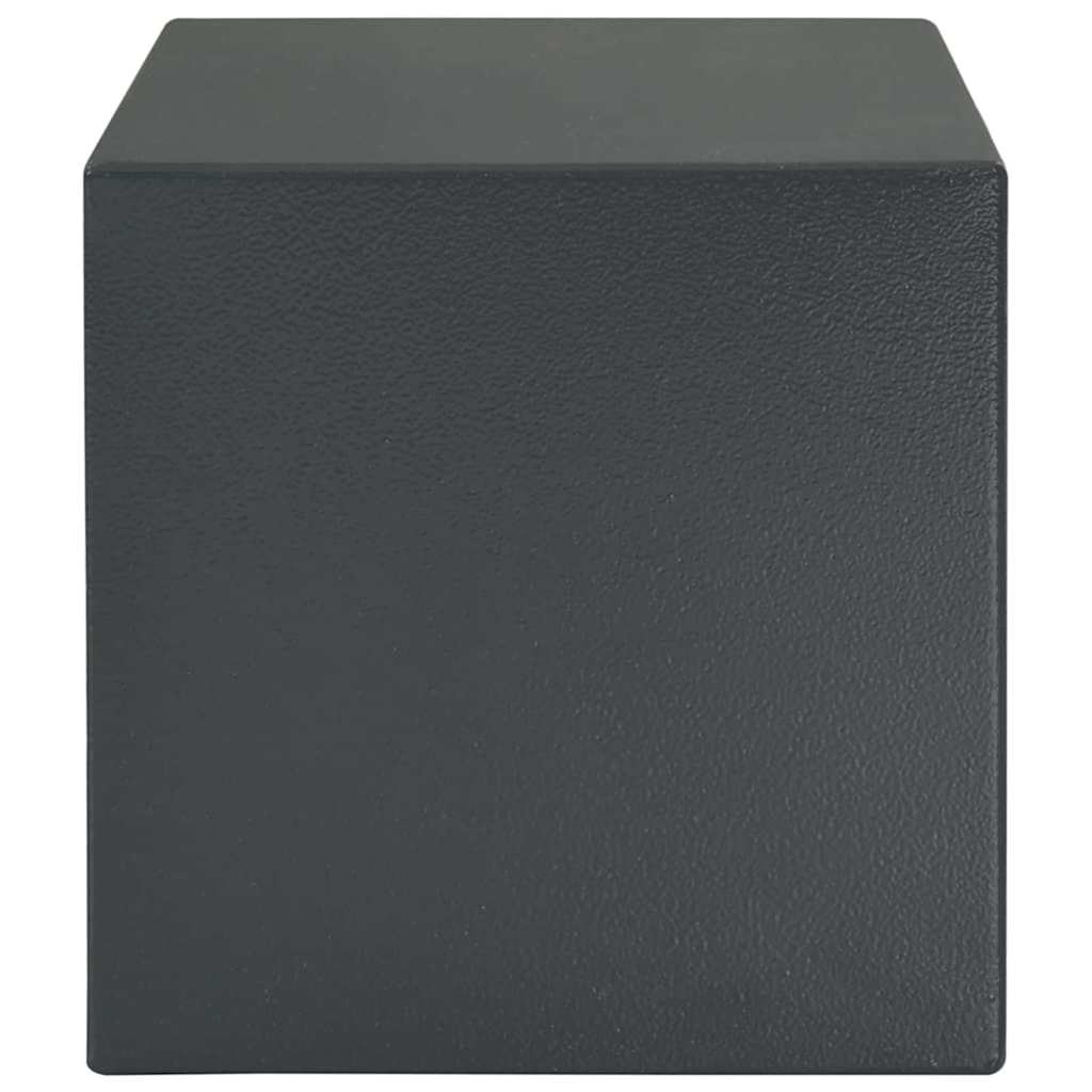 vidaXL Safe Box with Lock Dark grey 35 x 25 x 25 cm Steel
