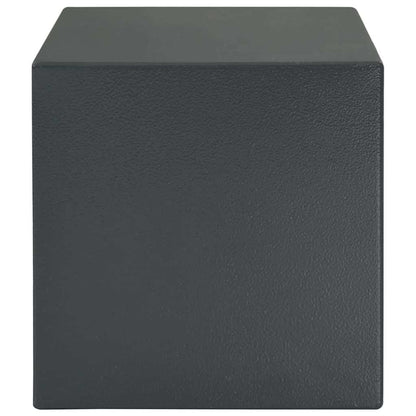 vidaXL Safe Box with Lock Dark grey 35 x 25 x 25 cm Steel