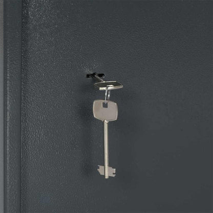 vidaXL Safe Box with Lock Dark grey 35 x 31 x 50 cm Steel