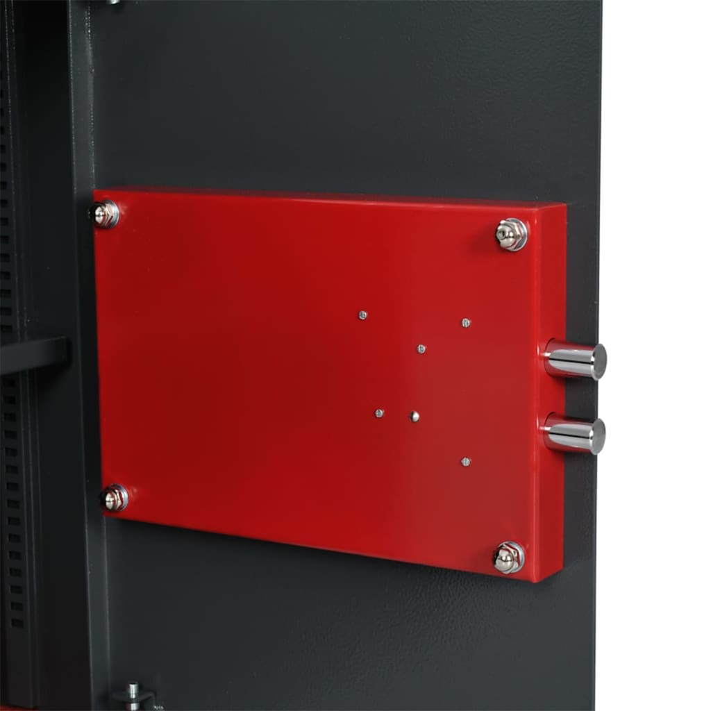 vidaXL Safe Box with Lock Dark grey 35 x 31 x 50 cm Steel