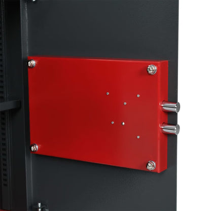 vidaXL Safe Box with Lock Dark grey 35 x 31 x 50 cm Steel