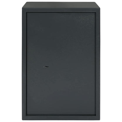 vidaXL Safe Box with Lock Dark grey 35 x 31 x 50 cm Steel
