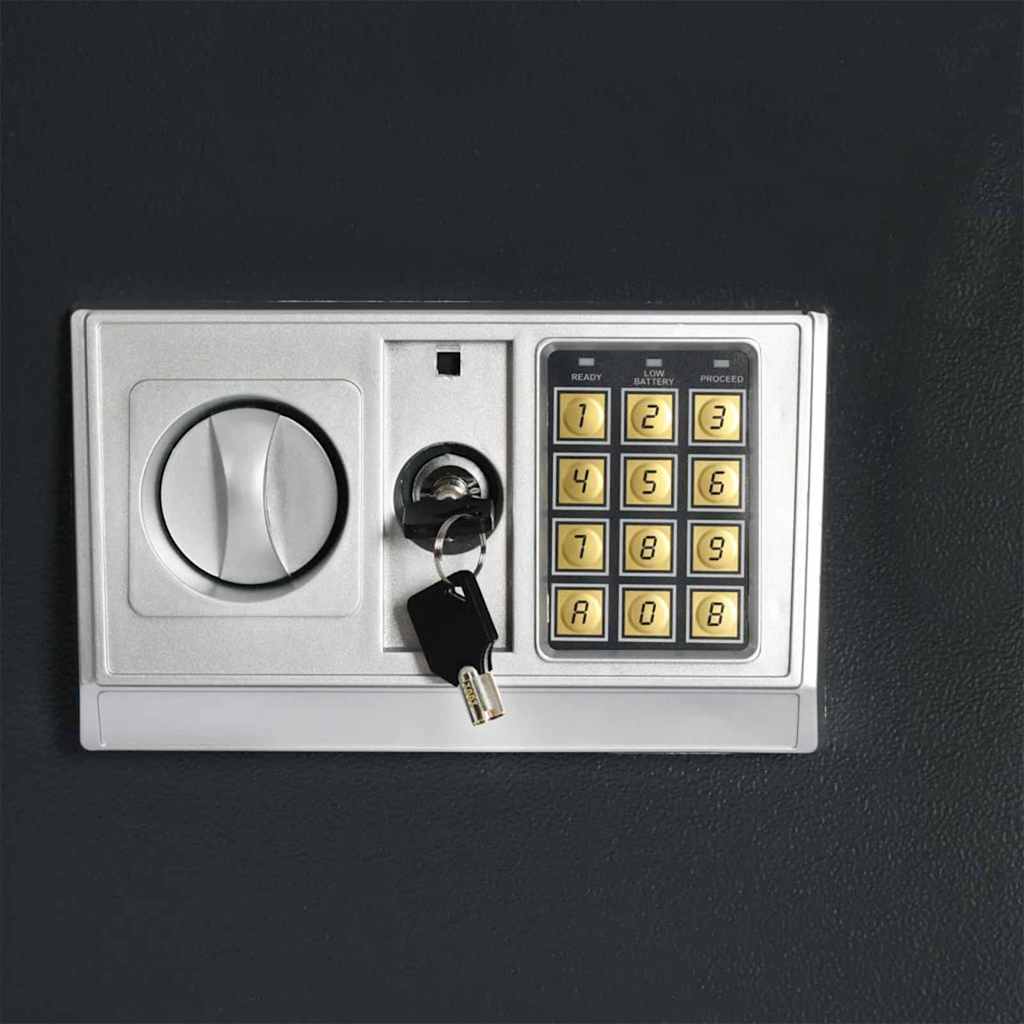 vidaXL Digital Safe with Lock Dark grey 35 x 31 x 80 cm Steel
