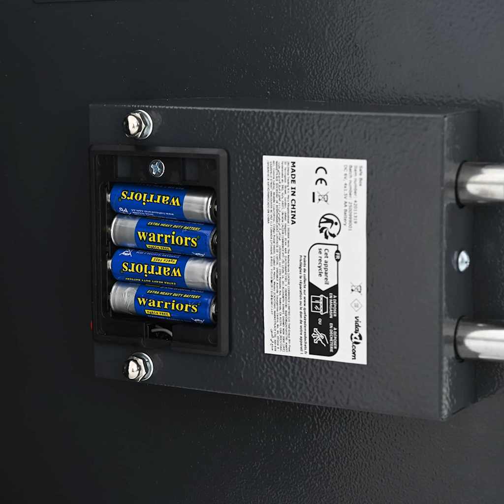 vidaXL Digital Safe with Lock Dark grey 30 x 10 x 36.5 cm Steel