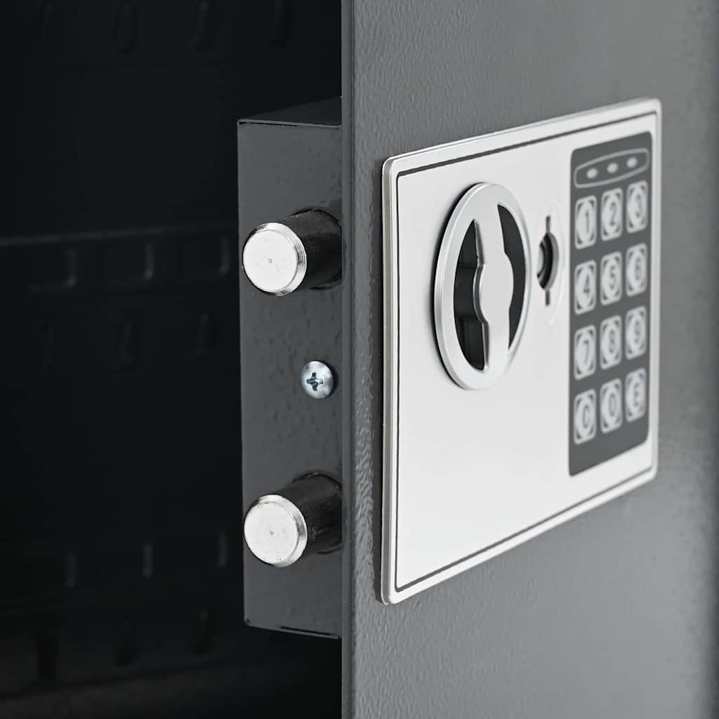 vidaXL Digital Safe with Lock Dark grey 30 x 10 x 36.5 cm Steel