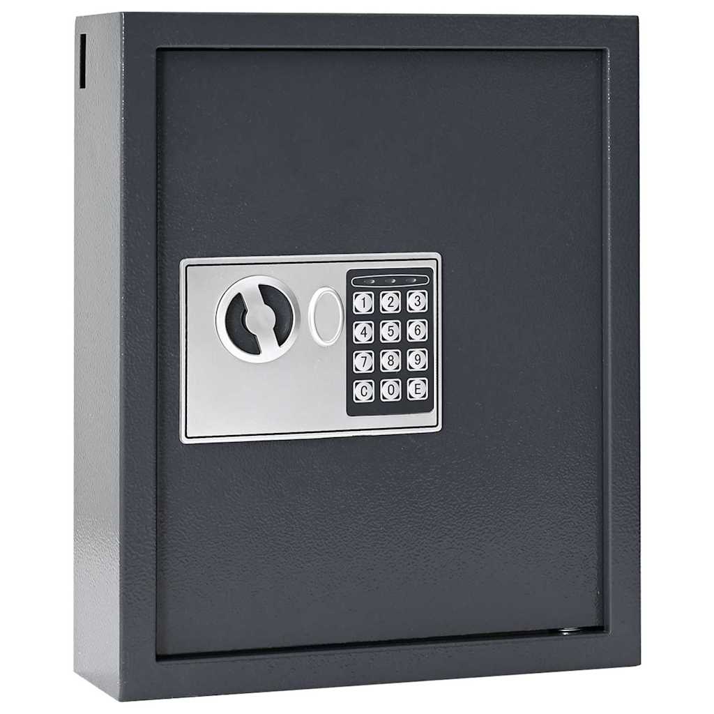 vidaXL Digital Safe with Lock Dark grey 30 x 10 x 36.5 cm Steel
