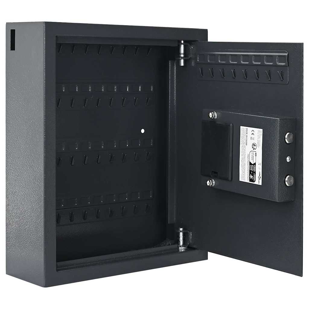 vidaXL Digital Safe with Lock Dark grey 30 x 10 x 36.5 cm Steel