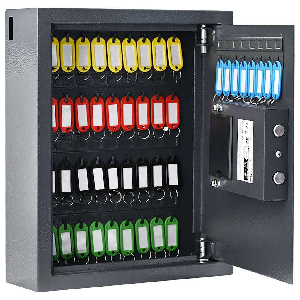vidaXL Digital Safe with Lock Dark grey 30 x 10 x 36.5 cm Steel