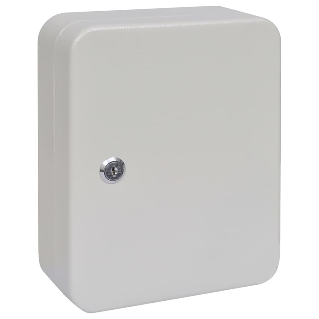vidaXL Key Box with Lock Ivory 20 x 7.5 x 25 cm Steel