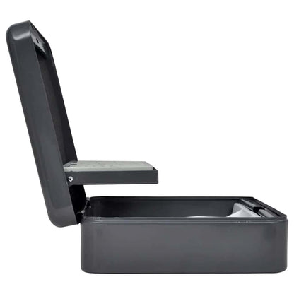 vidaXL Cash Box with Lock Dark grey 30 x 24 x 9 cm Steel