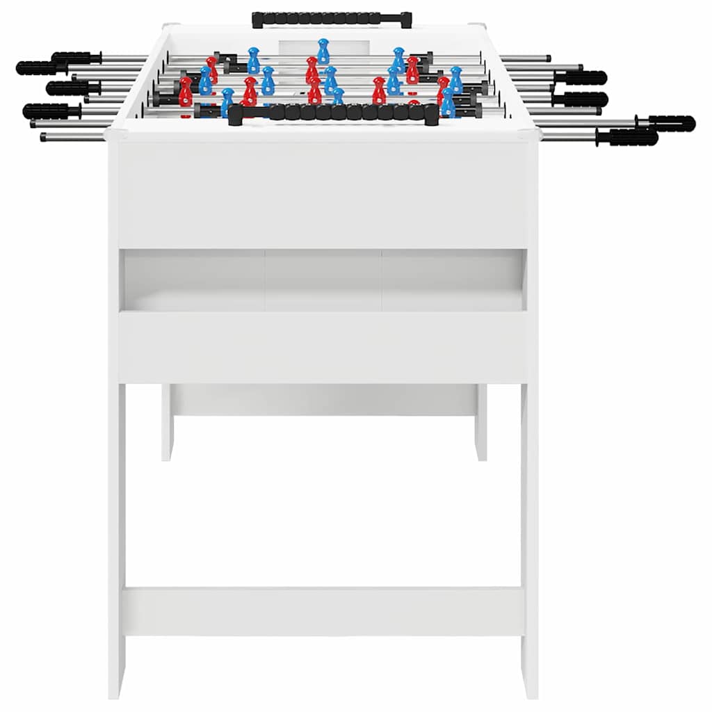 vidaXL Foosball Table White 125 x 60.5 x 80 cm Engineered Wood