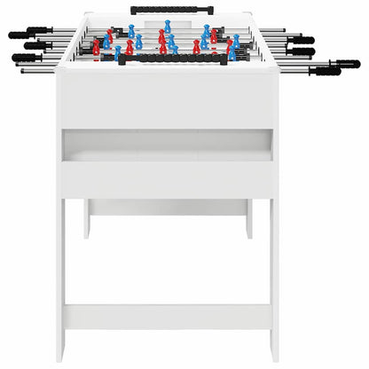 vidaXL Foosball Table White 125 x 60.5 x 80 cm Engineered Wood