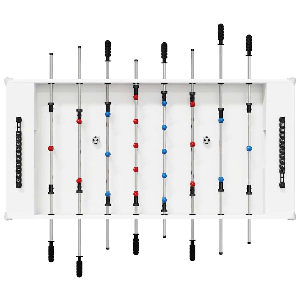 vidaXL Foosball Table White 125 x 60.5 x 80 cm Engineered Wood