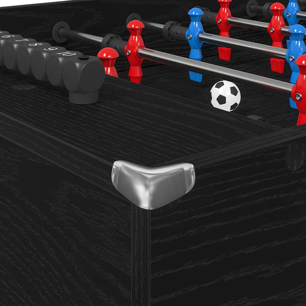 vidaXL Foosball Table Black Oak 125 x 60.5 x 80 cm Engineered Wood