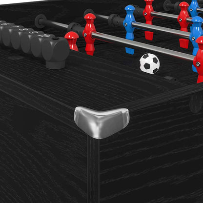 vidaXL Foosball Table Black Oak 125 x 60.5 x 80 cm Engineered Wood