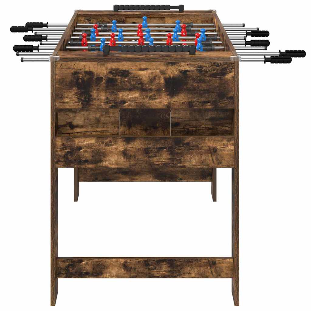vidaXL Foosball Table Smoked Oak 125 x 60.5 x 80 cm Engineered Wood