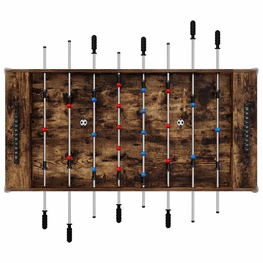 vidaXL Foosball Table Smoked Oak 125 x 60.5 x 80 cm Engineered Wood