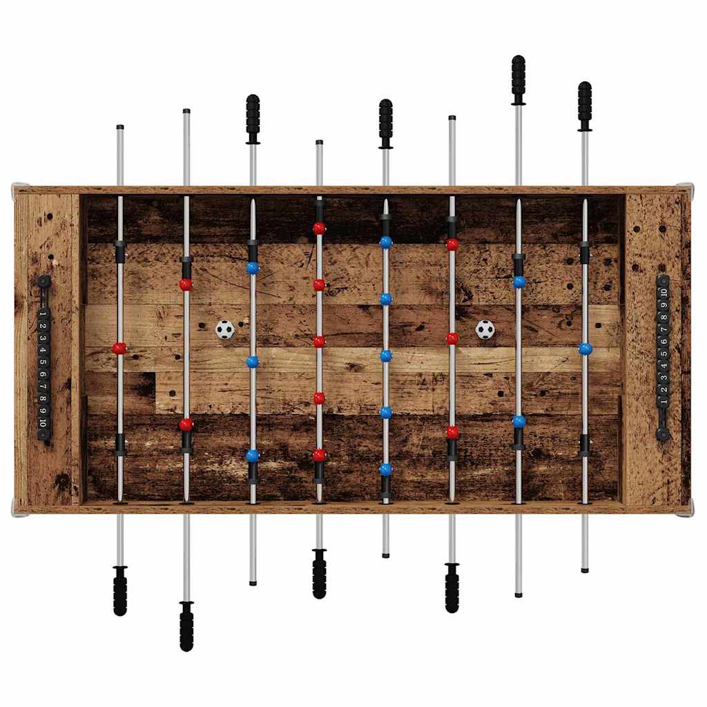 vidaXL Foosball Table Old Wood 125 x 60.5 x 80 cm Engineered Wood