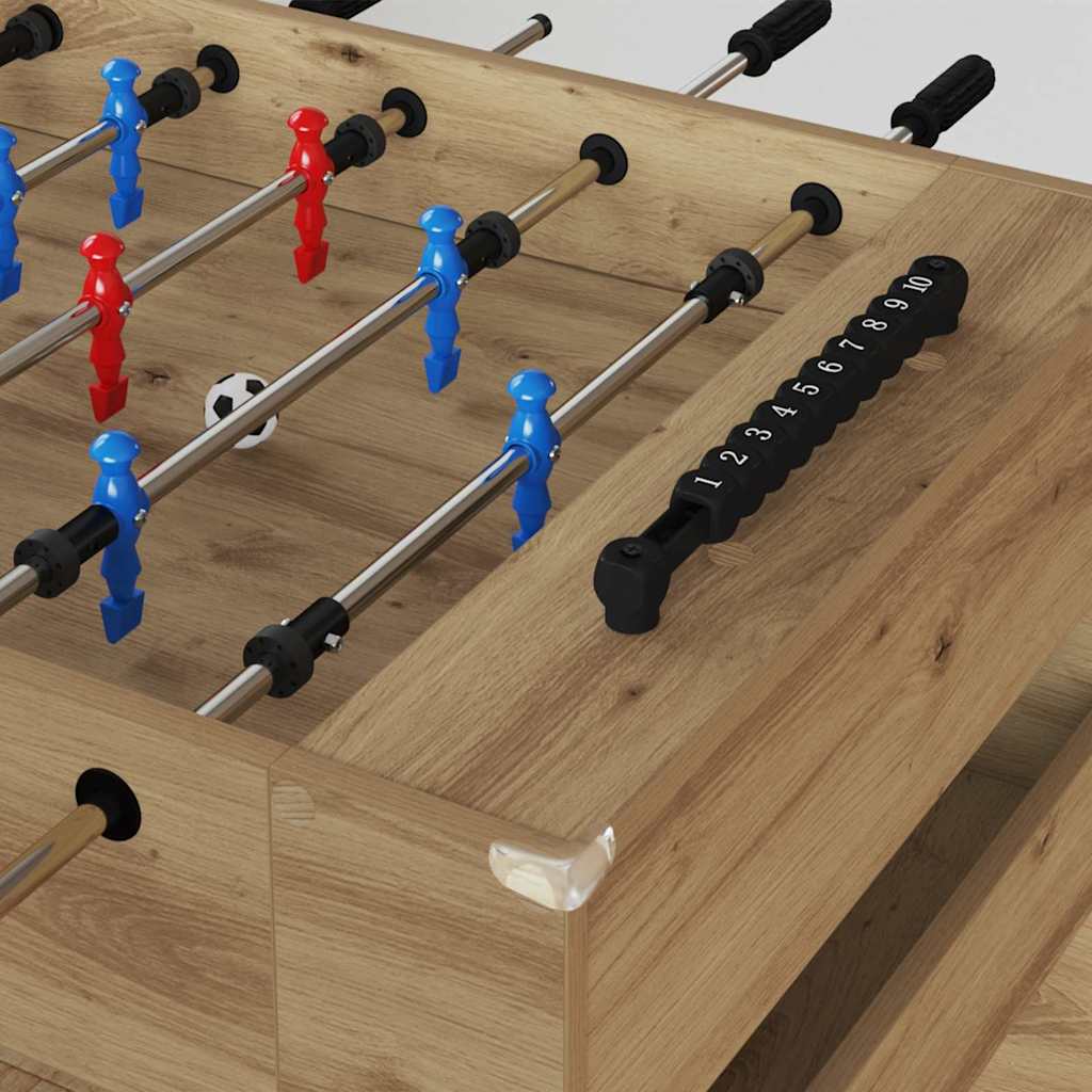vidaXL Foosball Table Artisan Oak 125 x 60.5 x 80 cm Engineered Wood