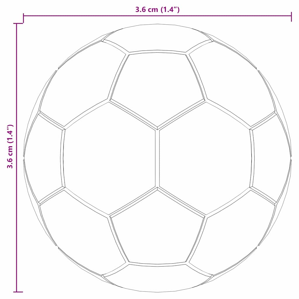 vidaXL Table Footballs 12 pcs White 3.6 x 3.6 cm Polypropylene