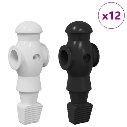 vidaXL Foosball Table Players 24 pcs Black and White HIPS