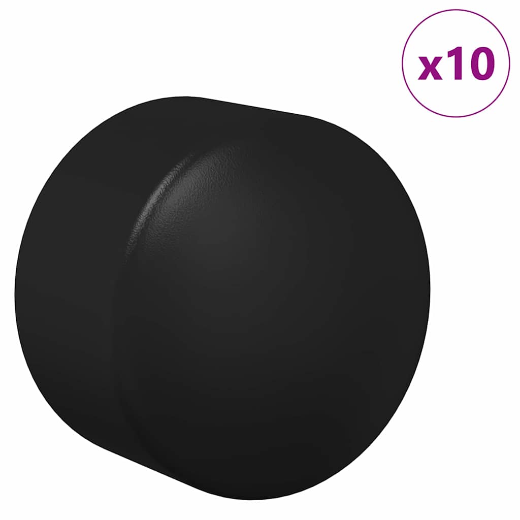 vidaXL Foosball Table End Caps 10 pcs Black 1.5 x 1.5 x 1 cm PP