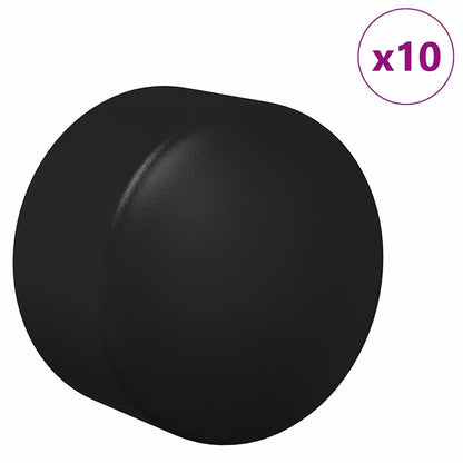 vidaXL Foosball Table End Caps 10 pcs Black 1.5 x 1.5 x 1 cm PP