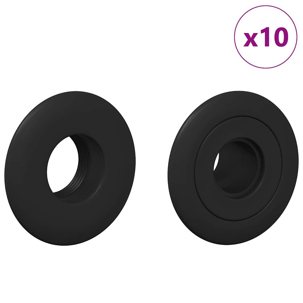 vidaXL Foosball Table Bearings 10 pcs Black 5 x 5 x 2.8 cm PP