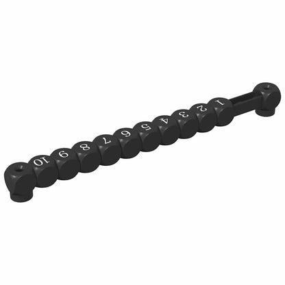 vidaXL Football Table Counters 2 pcs Black 30 x 2.2 x 2.9 cm HIPS
