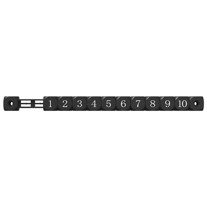 vidaXL Football Table Counters 2 pcs Black 30 x 2.2 x 2.9 cm HIPS