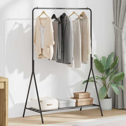 vidaXL Clothes Rack with Storage Black 100 x 56 x 154 cm Steel