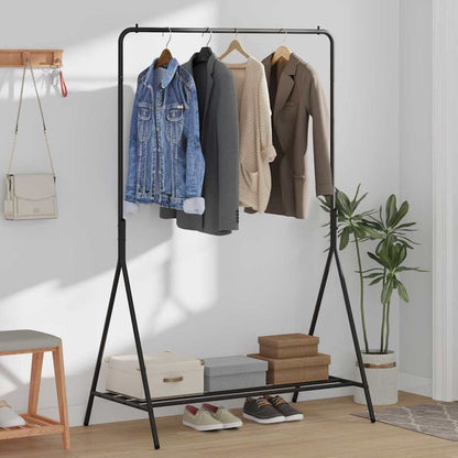 vidaXL Clothes Rack with Storage Black 100 x 56 x 154 cm Steel