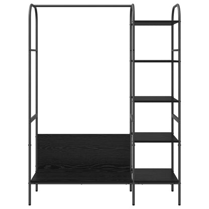 vidaXL Clothes Rack with Shelf Black 120 x 44 x 160 cm Engineered Wood