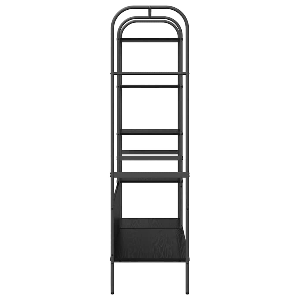vidaXL Clothes Rack with Shelf Black 120 x 44 x 160 cm Engineered Wood