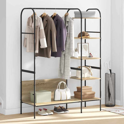 vidaXL Clothes Rack with Shelf Brown 120 x 44 x 160 cm Engineered Wood
