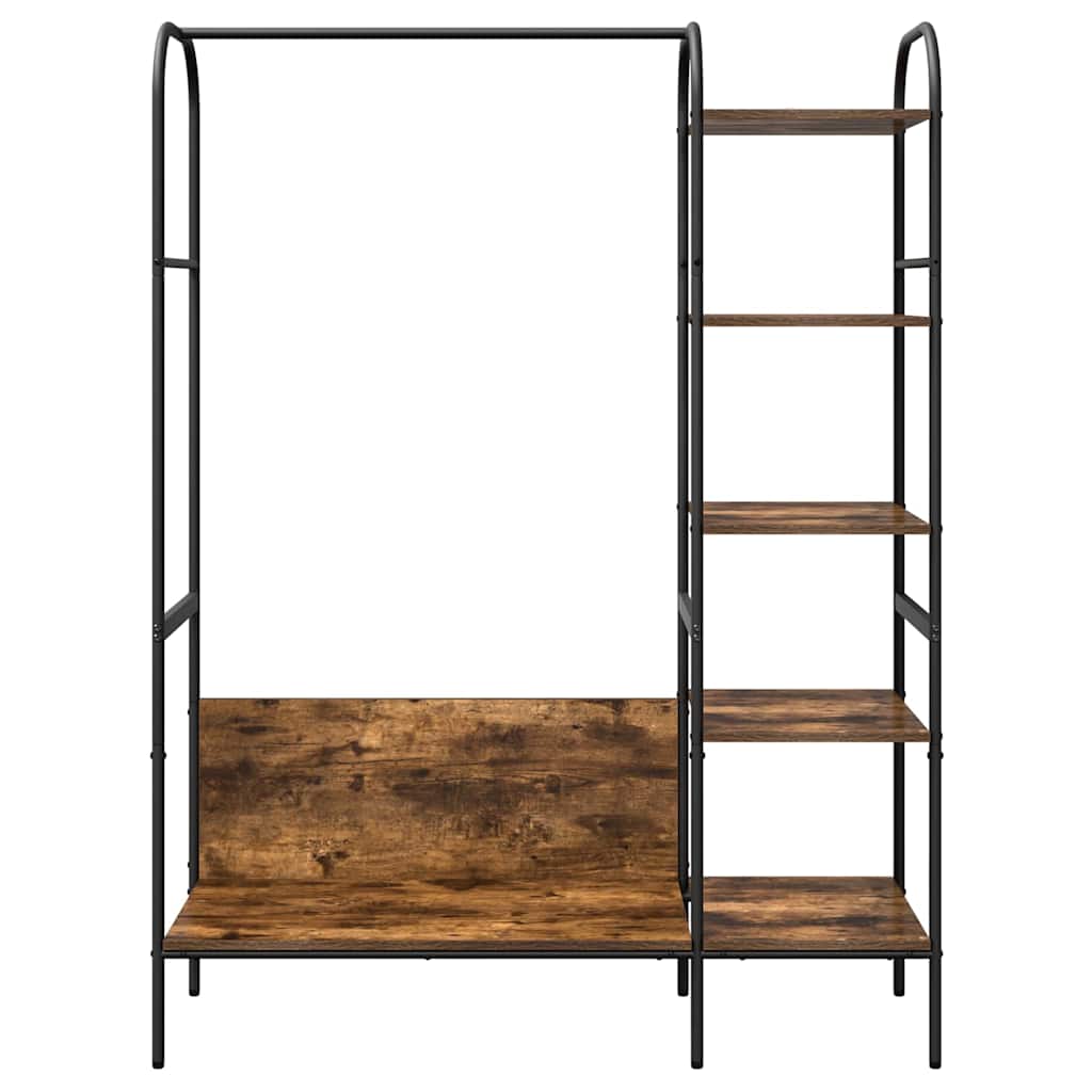 vidaXL Clothes Rack Brown Oak 120 x 44 x 160 cm Engineered Wood