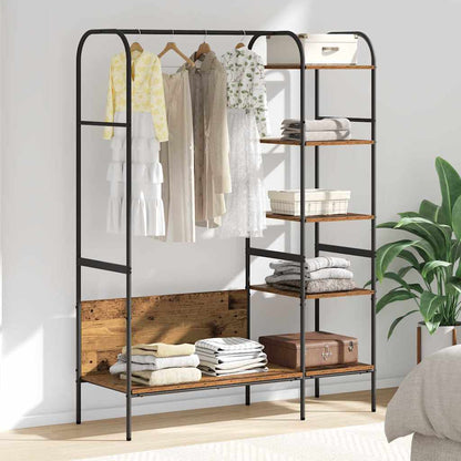 vidaXL Clothes Rack with Shelf Brown 120 x 44 x 160 cm Engineered Wood