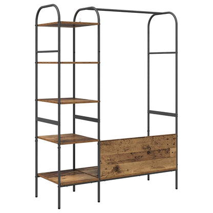 vidaXL Clothes Rack with Shelf Brown 120 x 44 x 160 cm Engineered Wood